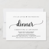 Nach dem Hochzeitsessen, rustikale Entspannung Einladung (Vorderseite)