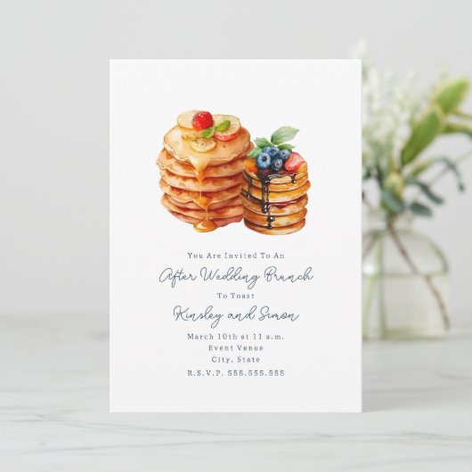 Nach dem Hochzeitstag Einladung (Stehend Vorderseite)