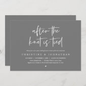 Nach dem Knoten gebunden, Elopement Post Hochzeit  Einladung (Vorne/Hinten)