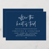 Nach dem Knoten gebunden, Elopement Post Hochzeit  Einladung (Vorne/Hinten)