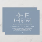 Nach dem Knoten gebunden, Elopement Post Hochzeit  Einladung (Vorne/Hinten)