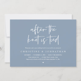 Nach dem Knoten gebunden, Elopement Post Hochzeit  Einladung