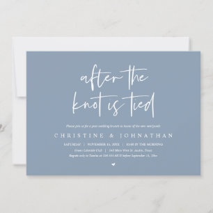 Nach dem Knoten gebunden, Elopement Post Hochzeit Einladung