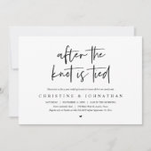 Nach dem Knoten gebunden, Elopement Post Hochzeit  Einladung (Vorderseite)