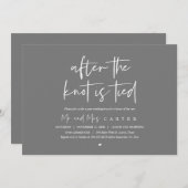 Nach dem Knoten gebunden, Post Hochzeit Brunch Einladung (Vorne/Hinten)