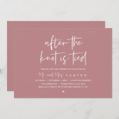 Nach dem Knoten gebunden, Post Hochzeit Brunch Einladung (Vorne/Hinten)