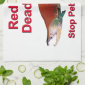 Nach dem Lachs - Stopp der Kieselmine Geschirrtuch (Gefaltet)