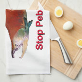 Nach dem Lachs - Stopp der Kieselmine Geschirrtuch (Viertel Falte)