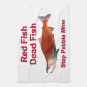 Nach dem Lachs - Stopp der Kieselmine Geschirrtuch (Vertikal)