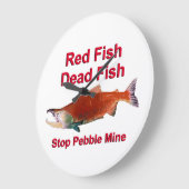 Nach dem Lachs - Stopp der Kieselmine Große Wanduhr (Winkel)