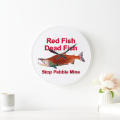 Nach dem Lachs - Stopp der Kieselmine Große Wanduhr (Zuhause)