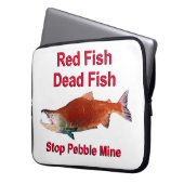 Nach dem Lachs - Stopp der Kieselmine Laptopschutzhülle (Vorderseite Links)
