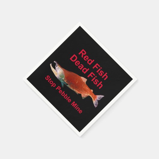 Nach dem Lachs - Stopp der Kieselmine Serviette (Ecke)