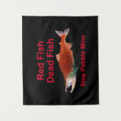 Nach dem Lachs - Stopp der Kieselmine Wandteppich (Vorderseite)