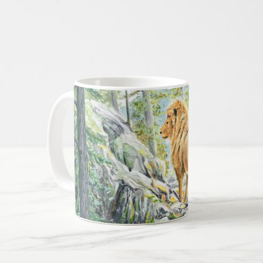 Nach dem Löwen - Kaffeetasse (Vorderseite Links)