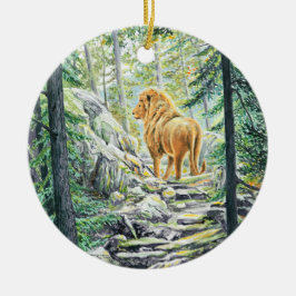 Nach dem Löwen - Keramik Ornament