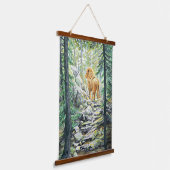 Nach dem Löwen - Wandteppich Mit Holzrahmen (Gewinkelt)