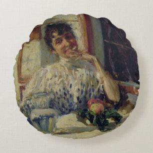 Nach dem Mittagessen beim Moncia, c.1900 Rundes Kissen
