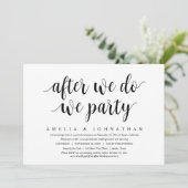 Nach dem Party, Abendessen bei Hochzeit Einladung (Stehend Vorderseite)