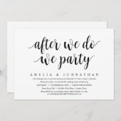 Nach dem Party, Abendessen bei Hochzeit Einladung (Vorne/Hinten)