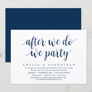 Nach dem Party, Abendessen bei Hochzeit in Einladung