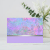 Nach dem Party Abstrakten Lila rosa Blau Silber Einladung (Stehend Vorderseite)