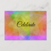 Nach dem Party Farbblock Farbe Farbe Blau Einladung (Vorderseite)