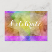 Nach dem Party Farbblock Farbe Farbe Design weiß Einladung (Vorderseite)