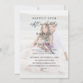 Nach dem Party Foto Hochzeit Empfang Einladung (Vorderseite)