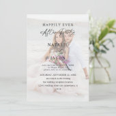 Nach dem Party Foto Hochzeit Empfang Einladung (Stehend Vorderseite)