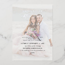 Nach dem Party Foto Hochzeit Empfang Folieneinladung