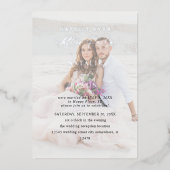 Nach dem Party Foto Hochzeit Empfang Folieneinladung (Vorderseite)