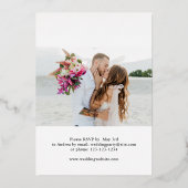 Nach dem Party Foto Hochzeit Empfang Folieneinladung (Rückseite)