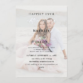 Nach dem Party Foto Hochzeit Empfang v2 Folieneinladung