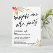 Nach dem Party glücklicherweise Handschrift mit Bl Einladung (Stehend Vorderseite)