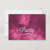 Nach dem Party Magenta Pink Wasserfarbe Blume Einladung (Vorderseite)