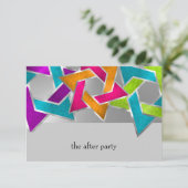 Nach dem Party mehrfarbiger Star von David Any Col Einladung (Stehend Vorderseite)