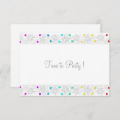 Nach dem Party Perlen und Spitzen-Regenbogen Einladung (Vorne/Hinten)