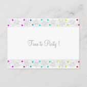 Nach dem Party Perlen und Spitzen-Regenbogen Einladung