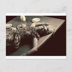 Nach dem Party Postkarte