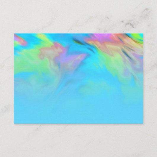 Nach dem Party Türkis Blau Limon Pink Gefärbte Kra Einladung (Vorderseite)