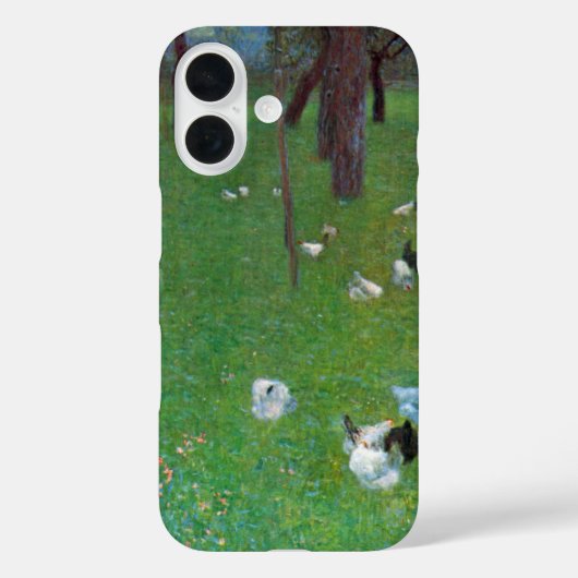 Nach dem Regen, Gartenhühner von Gustav Klimt Case-Mate iPhone Hülle (Rückseite)