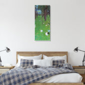 Nach dem Regen, Gartenhühner von Gustav Klimt Leinwanddruck (Insitu (Schlafzimmer))