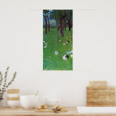 Nach dem Regen, Gartenhühner von Gustav Klimt Poster (Küche)