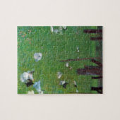 Nach dem Regen, Gartenhühner von Gustav Klimt Puzzle (Horizontal)