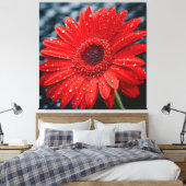 Nach dem Regen Gerbera Daisy Realismus Malerei Leinwanddruck (Insitu (Schlafzimmer))