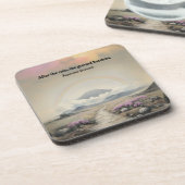 Nach dem Regen (japanische Landschaftskunst) Getränkeuntersetzer (Linke Seite)