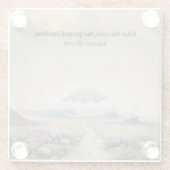 Nach dem Regen (japanische Landschaftskunst) Glasuntersetzer (Rückseite)