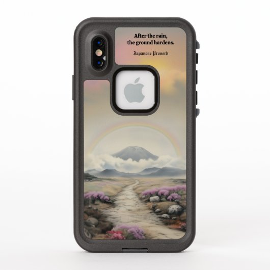 Nach dem Regen (Japanische Wasserfarbenlandschaft (Rückseite)