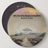 Nach dem Regen (Japanische Wasserfarbenlandschaft  Button (Vorne & Hinten)